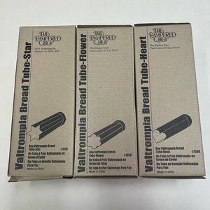 Pampered Chef Bread Tubes - Set of 3 Flower; Heart; Star